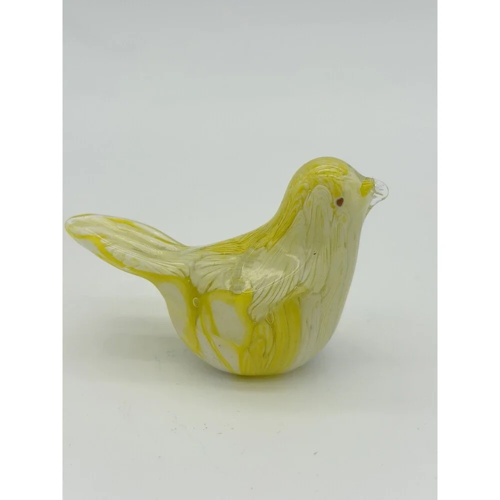 Murano Italy Art Glass Hand Blown Yellow Canary Bird Figurine